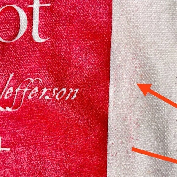 Waldenbooks Brentano’s Double Handle Canvas Tote Bag Thomas Jefferson Quote VTG - Picture 6 of 7